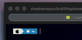 Terminal window with an automatically matched border