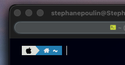 Terminal window before an automatic border is applied